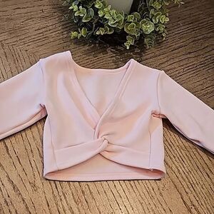 Ballet thick long sleeve wrap top size 4-5 new never worn